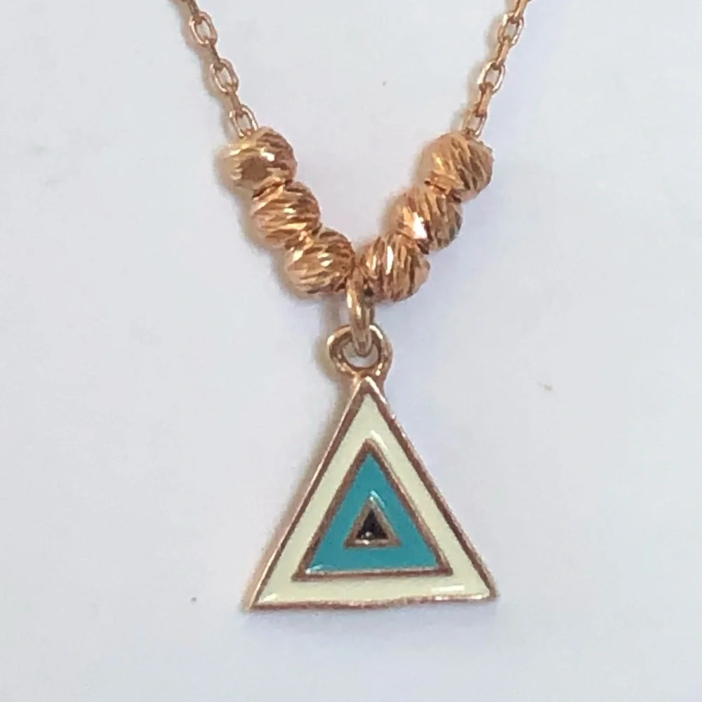 Reversible 925 silver necklace handmade boho evil eye